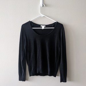 H&M Basics - Lightweight Black Sweater - Size Medium